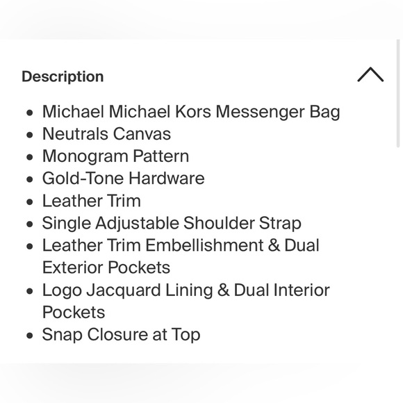 Michael Kors Beige and Gold Messenger Bag - Picture 9 of 9